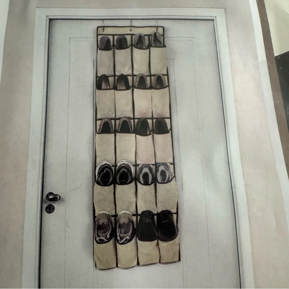 Home Storage 20 Pocket Over The Door Organizer Kubez Beige/brown
